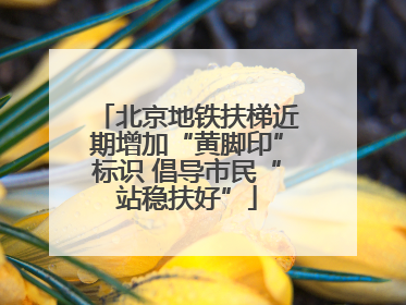 北京地铁扶梯近期增加“黄脚印”标识 倡导市民“站稳扶好”