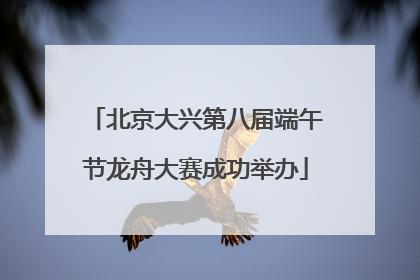 北京大兴第八届端午节龙舟大赛成功举办