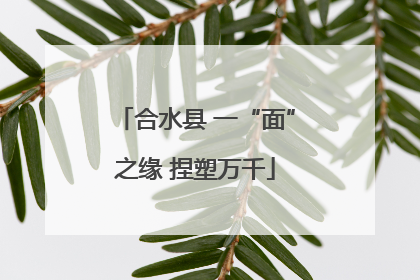 合水县 一“面”之缘 捏塑万千