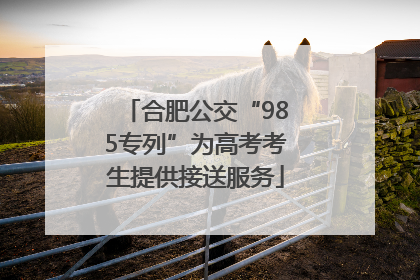 合肥公交“985专列”为高考考生提供接送服务