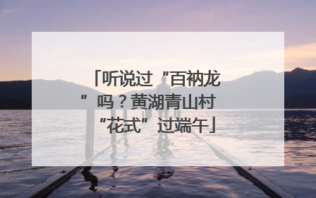 听说过“百衲龙”吗？黄湖青山村“花式”过端午