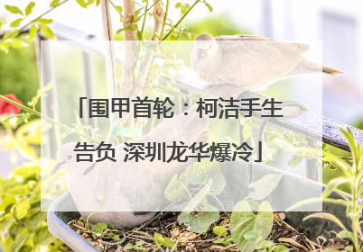 围甲首轮：柯洁手生告负 深圳龙华爆冷