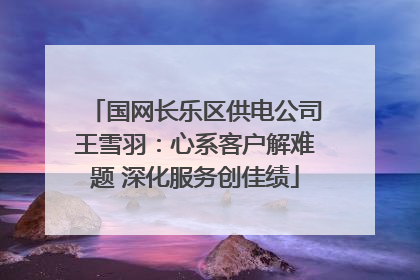国网长乐区供电公司王雪羽：心系客户解难题 深化服务创佳绩
