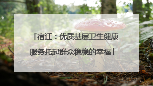 宿迁：优质基层卫生健康服务托起群众稳稳的幸福