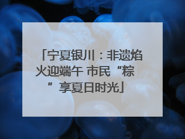 宁夏银川：非遗焰火迎端午 市民“粽”享夏日时光