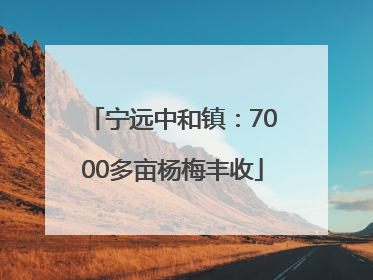 宁远中和镇：7000多亩杨梅丰收
