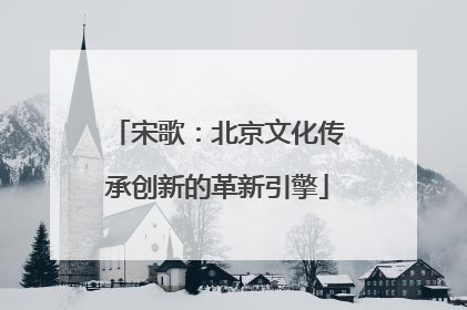 宋歌：北京文化传承创新的革新引擎