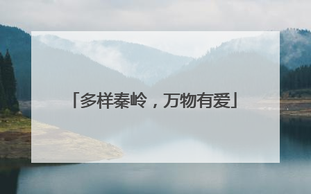 多样秦岭，万物有爱