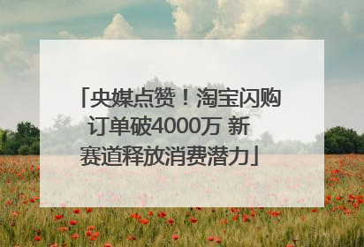 央媒点赞！淘宝闪购订单破4000万 新赛道释放消费潜力