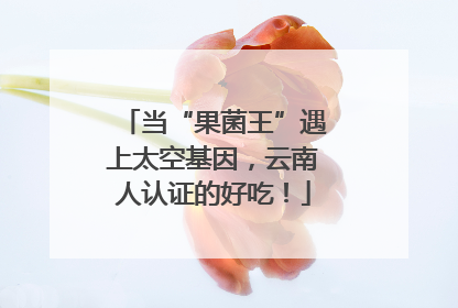 当“果菌王”遇上太空基因，云南人认证的好吃！