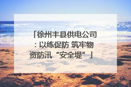 徐州丰县供电公司：以练促防 筑牢物资防汛“安全堤”