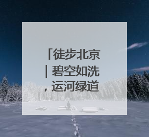 徒步北京｜碧空如洗，运河绿道行者如织