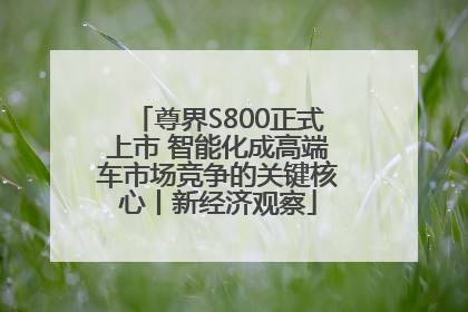 尊界S800正式上市 智能化成高端车市场竞争的关键核心丨新经济观察