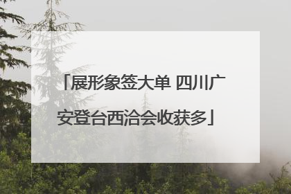 展形象签大单 四川广安登台西洽会收获多