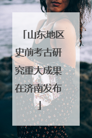 山东地区史前考古研究重大成果在济南发布