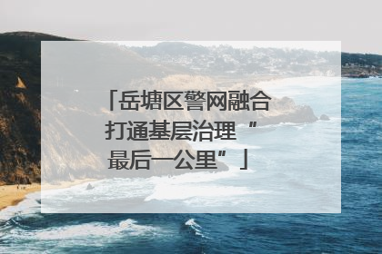 岳塘区警网融合 打通基层治理“最后一公里”