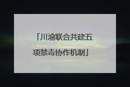 川渝联合共建五项禁毒协作机制