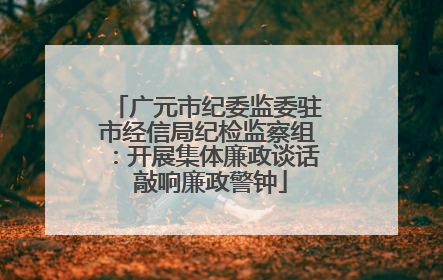 广元市纪委监委驻市经信局纪检监察组：开展集体廉政谈话 敲响廉政警钟