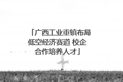广西工业重镇布局低空经济赛道 校企合作培养人才