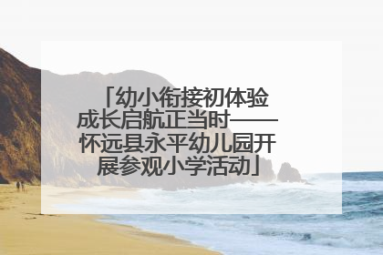 幼小衔接初体验 成长启航正当时——怀远县永平幼儿园开展参观小学活动