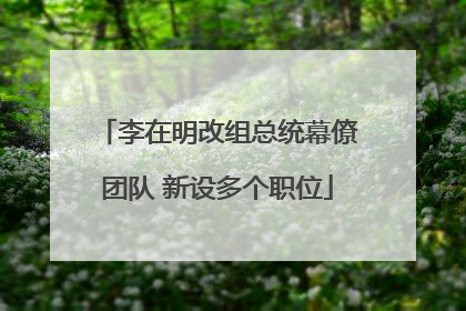 李在明改组总统幕僚团队 新设多个职位