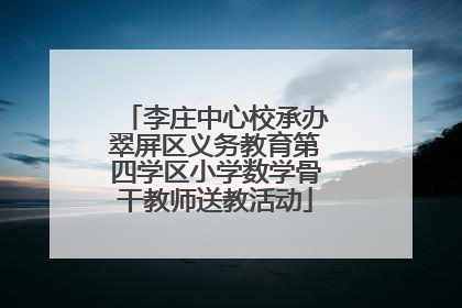 李庄中心校承办翠屏区义务教育第四学区小学数学骨干教师送教活动