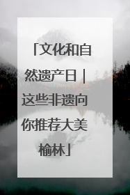 文化和自然遗产日｜这些非遗向你推荐大美榆林