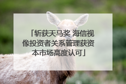 斩获天马奖 海信视像投资者关系管理获资本市场高度认可