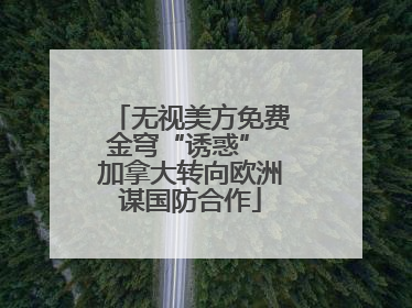 无视美方免费金穹“诱惑” 加拿大转向欧洲谋国防合作