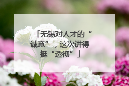 无锡对人才的“诚意”，这次讲得挺“透彻”