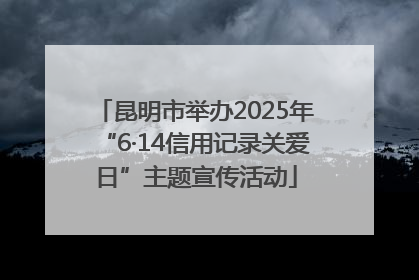 昆明市举办2025年“6·14信用记录关爱日”主题宣传活动
