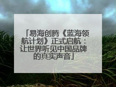 易海创腾《蓝海领航计划》正式启航：让世界听见中国品牌的真实声音