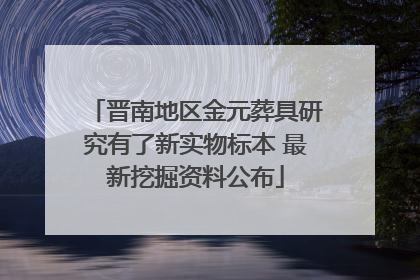 晋南地区金元葬具研究有了新实物标本 最新挖掘资料公布