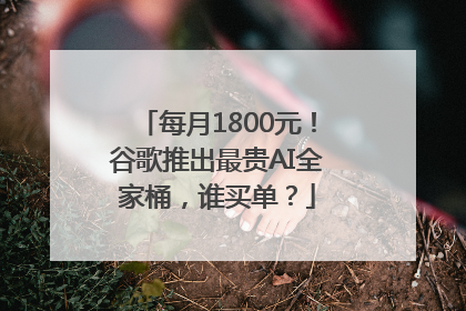 每月1800元！谷歌推出最贵AI全家桶，谁买单？