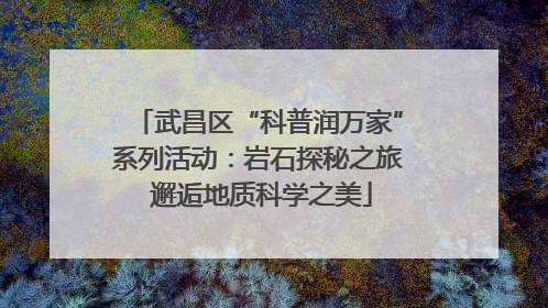武昌区“科普润万家”系列活动：岩石探秘之旅 邂逅地质科学之美