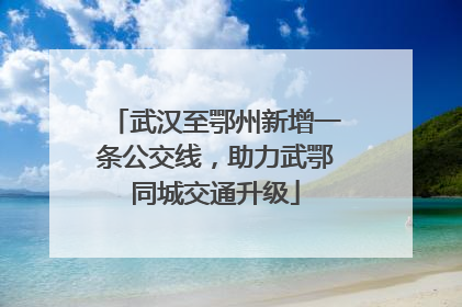 武汉至鄂州新增一条公交线，助力武鄂同城交通升级