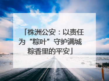 株洲公安：以责任为“粽叶”守护满城粽香里的平安