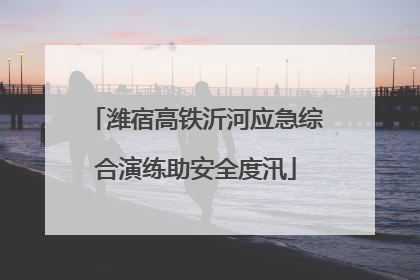 潍宿高铁沂河应急综合演练助安全度汛