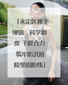 永定区教字垭镇：科学调度 干群合力 筑牢防洪抢险坚固防线
