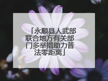 永顺县人武部联合地方有关部门多举措助力普法零距离