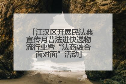 江汉区开展民法典宣传月普法进快递物流行业暨“法商融合面对面”活动