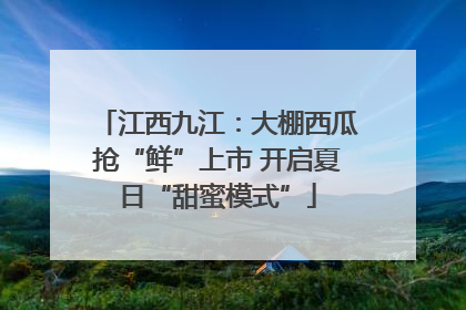 江西九江：大棚西瓜抢“鲜”上市 开启夏日“甜蜜模式”
