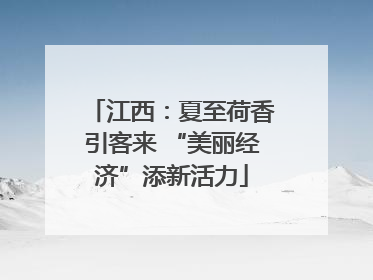 江西：夏至荷香引客来 “美丽经济”添新活力