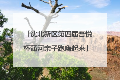 沈北新区第四届吾悦杯蒲河亲子跑嗨起来