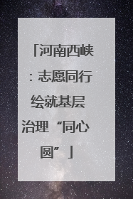 河南西峡：志愿同行 绘就基层治理“同心圆”