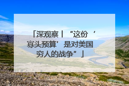 深观察丨“这份‘寡头预算’是对美国穷人的战争”