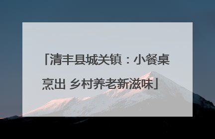 清丰县城关镇：小餐桌烹出 乡村养老新滋味