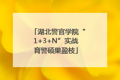 湖北警官学院“1+3+N”实战育警硕果盈枝