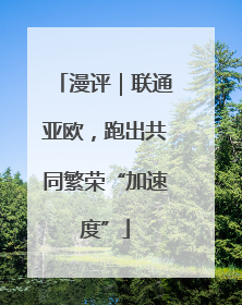 漫评｜联通亚欧，跑出共同繁荣“加速度”