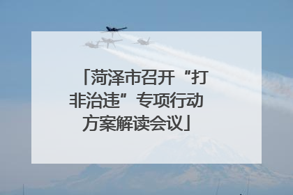 菏泽市召开“打非治违”专项行动方案解读会议